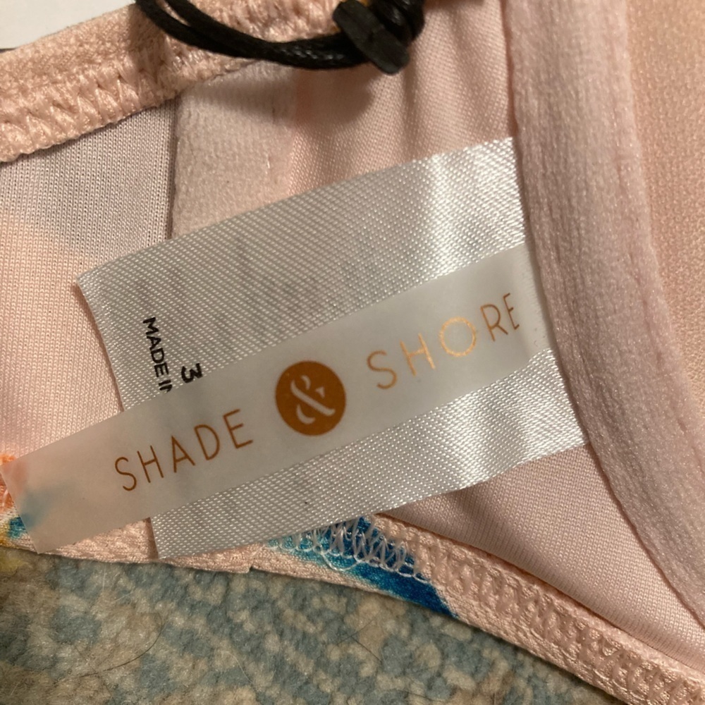 NWT Shade & Shore Grapefruit Pink And Orange Bikini Top Size 32B - Picture 9 of 13